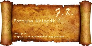 Fortuna Kristóf névjegykártya